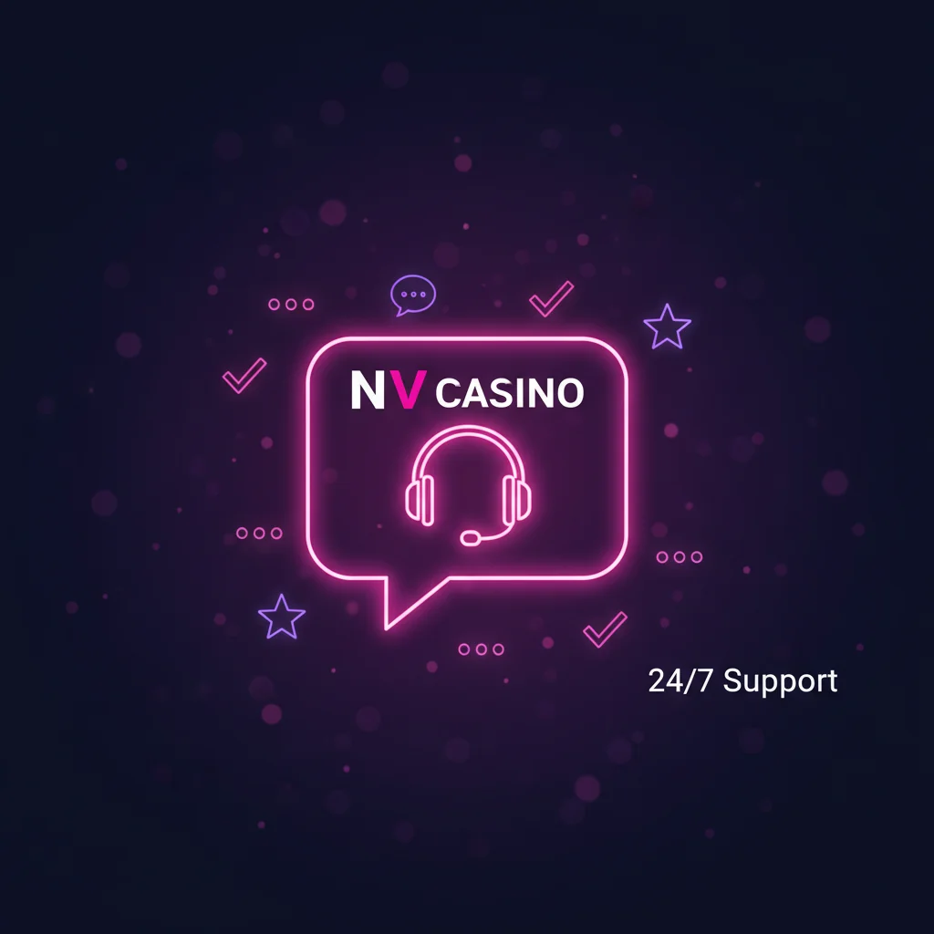 24/7 υποστήριξη NV Casino — neon ακουστικά και chat