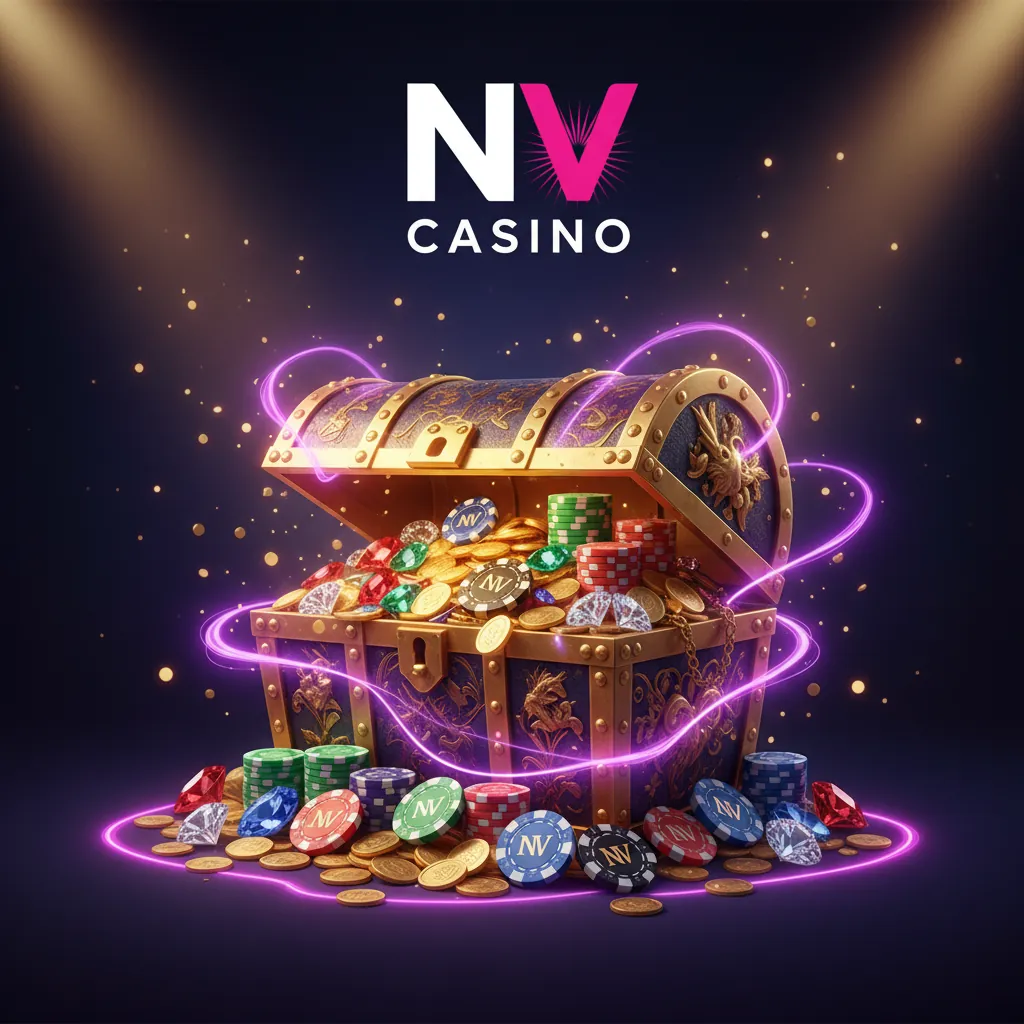 Θησαυρός με NV Casino chips — μπόνους καλωσορίσματος